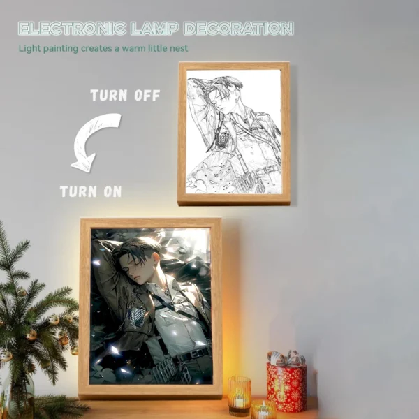 Anime Attack on Titan Light Painting Interior Room Wall Decor Home Decorative Painting For Bedroom Friends Painting Moon Lamp - Image 5