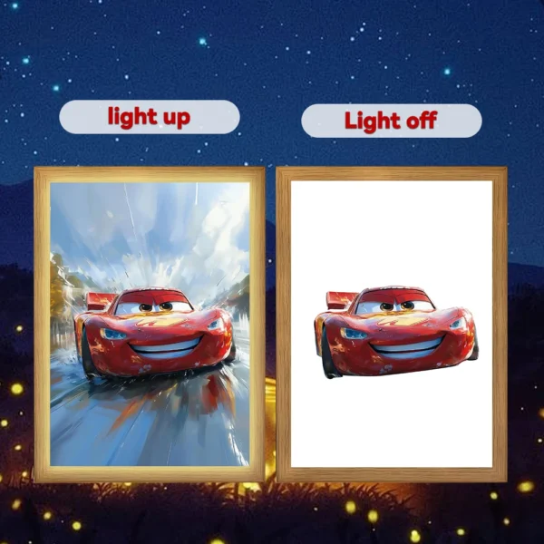 Anime Car Light Painting Photo Led Night Light Lamps Wall Child Room Bedside Table Bedroom Decorate Christmas Gifts Moon Lamp - Image 7