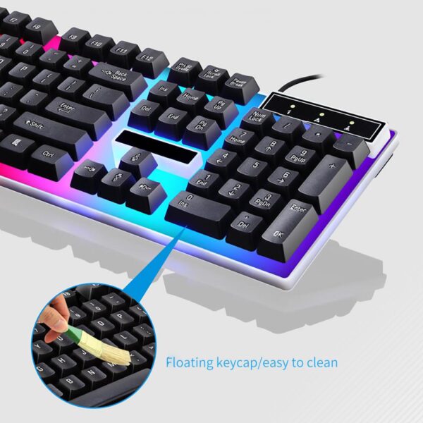 2Pcs/Set G21B RGB Backlight Gaming Keyboard Wired Mouse Kit Office Mouse USB Plug Play Mechanical Gaming Keyboard Mouse Combos - Image 7