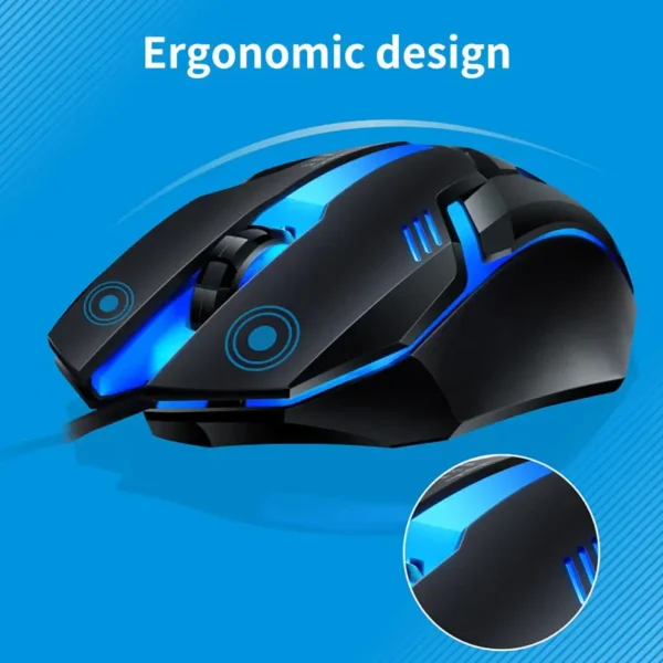 2Pcs/Set G21B RGB Backlight Gaming Keyboard Wired Mouse Kit Office Mouse USB Plug Play Mechanical Gaming Keyboard Mouse Combos - Image 4