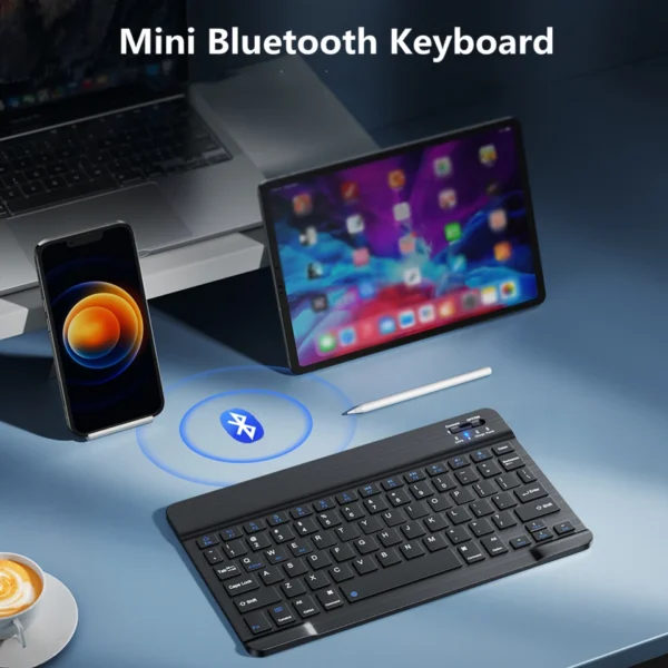 Bluetooth Wireless Keyboard Mini Keyboard For MacBook iPad 2.4G Rechargeable Gaming Receiver For Android iOS Windows - Image 4