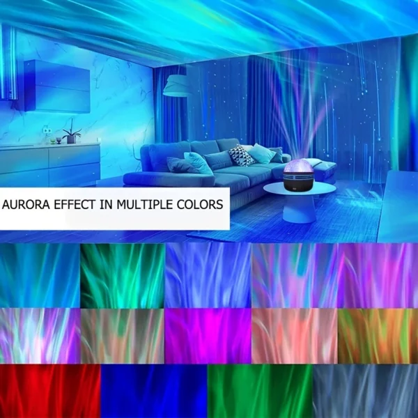 NEW Starry Projector Light With 7 Color Patterns & Remote Control, Polar Projector Night Light For Bedroom Atmosphere - Image 2