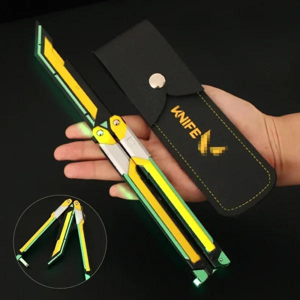 Butterfly Knife Valorant Peripheral Metal Model 1pc 9.8Inch Fearless Contract Practice Props Large RGX Luminous Graphics - Image 5