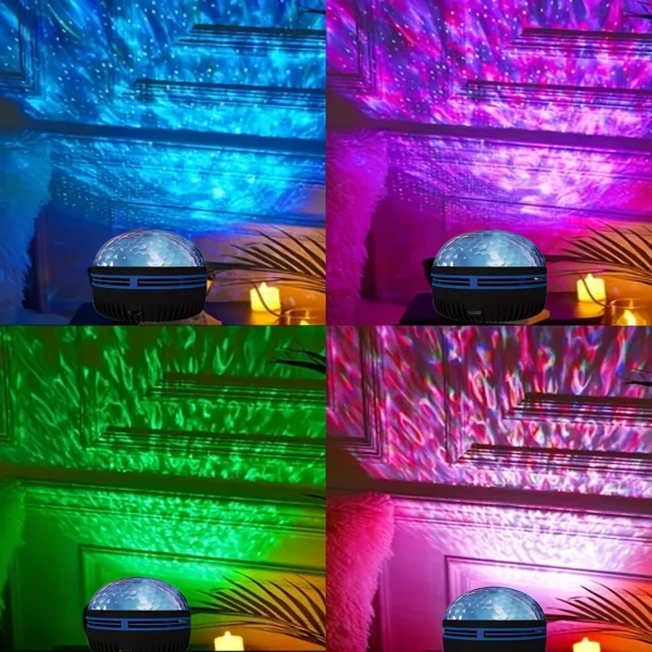 NEW Starry Projector Light With 7 Color Patterns & Remote Control, Polar Projector Night Light For Bedroom Atmosphere