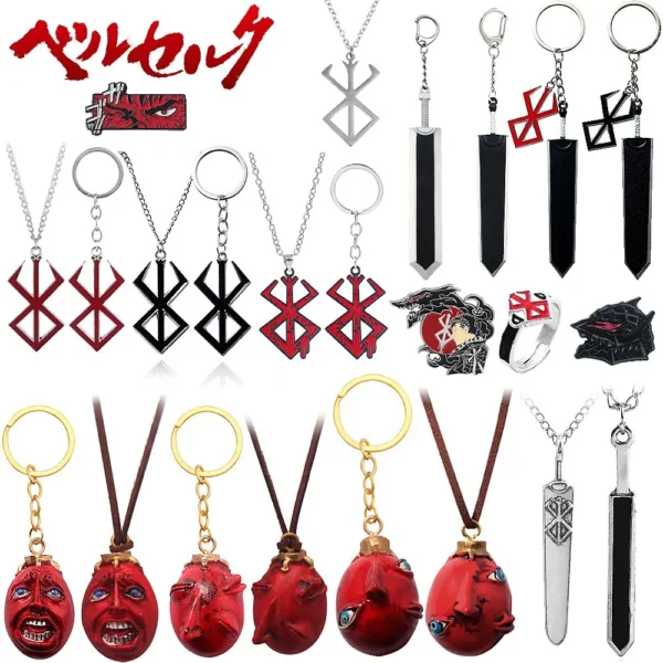 Game Logo KeyChain Sword Wind Legends Warrior Sword Metal Necklace Brooch Ring Keyring For Men Key Women Bag Accessories