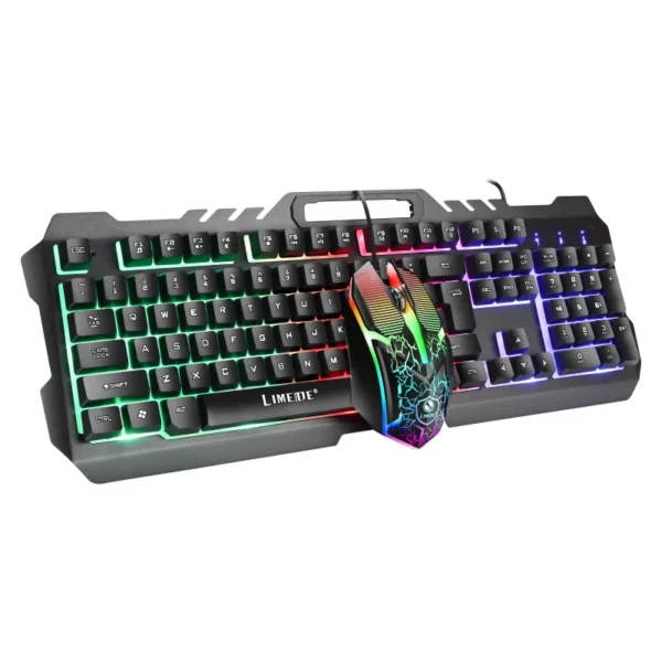 NEW Keyboard T21 Backlit Wired USB Game and Mouse Set 104 Keys Luminous Computer Accessories Mechanical Touch Feel Keyboards - Image 5