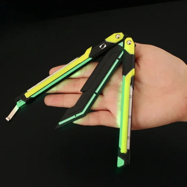 Butterfly Knife Valorant Peripheral Metal Model 1pc 9.8Inch Fearless Contract Practice Props Large RGX Luminous Graphics - Image 4