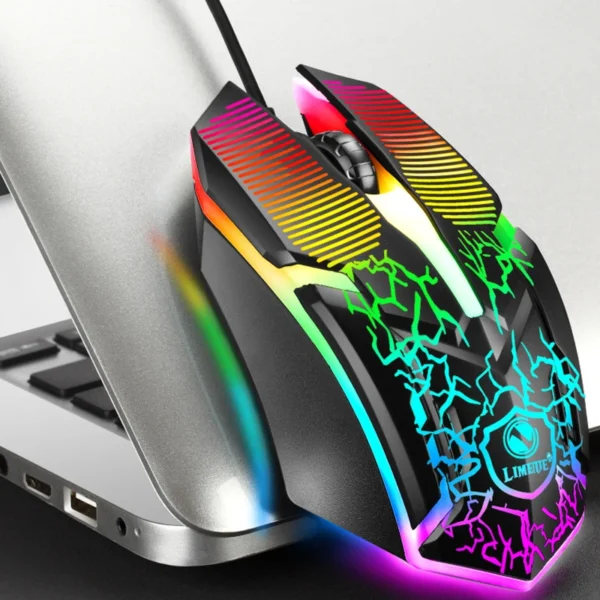 NEW Keyboard T21 Backlit Wired USB Game and Mouse Set 104 Keys Luminous Computer Accessories Mechanical Touch Feel Keyboards - Image 4
