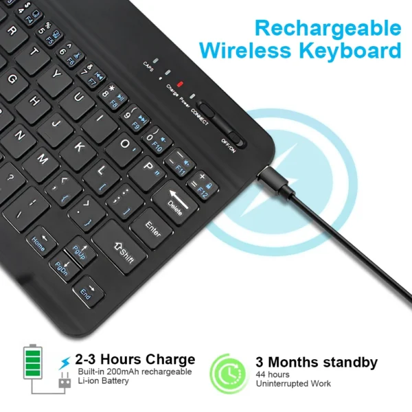 Bluetooth Wireless Keyboard Mini Keyboard For MacBook iPad 2.4G Rechargeable Gaming Receiver For Android iOS Windows - Image 5