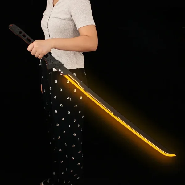 80/108cm Cyberpunk Katana Acrylic Luminous Sword Knife Anime Cosplay Prop Real Size Japanese Katana Samurai Sword Sabre Kid Toy - Image 6