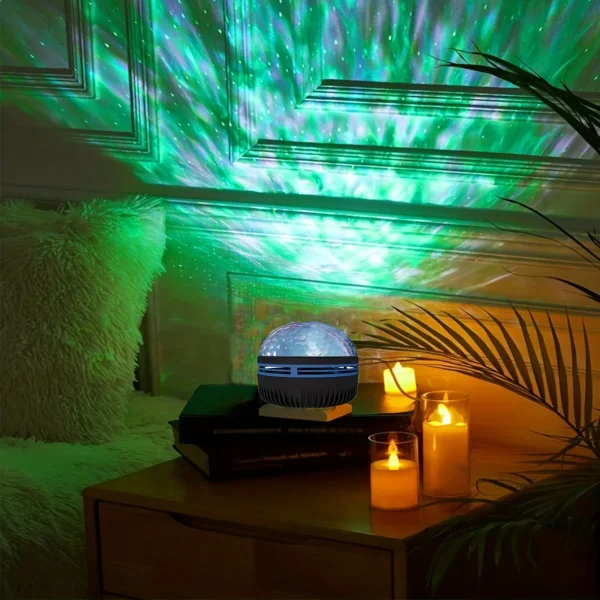 NEW Starry Projector Light With 7 Color Patterns & Remote Control, Polar Projector Night Light For Bedroom Atmosphere - Image 9