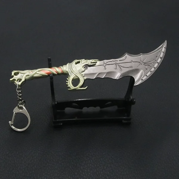 New God of War 5 Ragnarok Keychain Thor's Hammer Mjolnir Key Chain Levitan's Axe Keyring Blades of Exile Chaos Game Accessories - Image 7