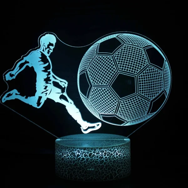 Footballer Cristiano Nathan LED 3D night light 16 colors variable visual lighting living room home decor Gift for fans - Image 6