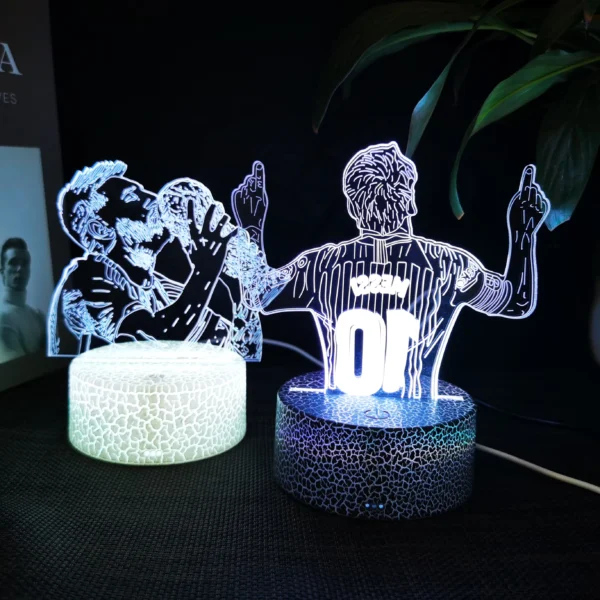 Footballer Cristiano Nathan LED 3D night light 16 colors variable visual lighting living room home decor Gift for fans - Image 5