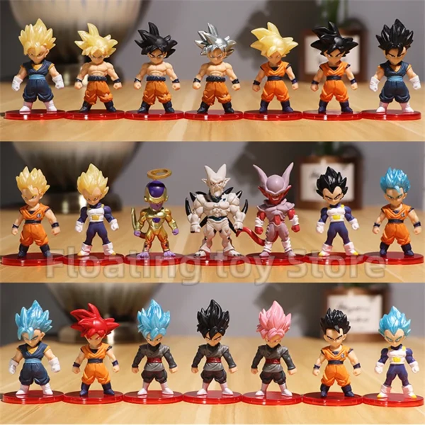 Dragon Ball Z Super Saiyan Son Goku Son Gohan Vegeta Broly Piccolo Majin Buu Action Figure Set Anime Figurines Model Gifts Toys - Image 5