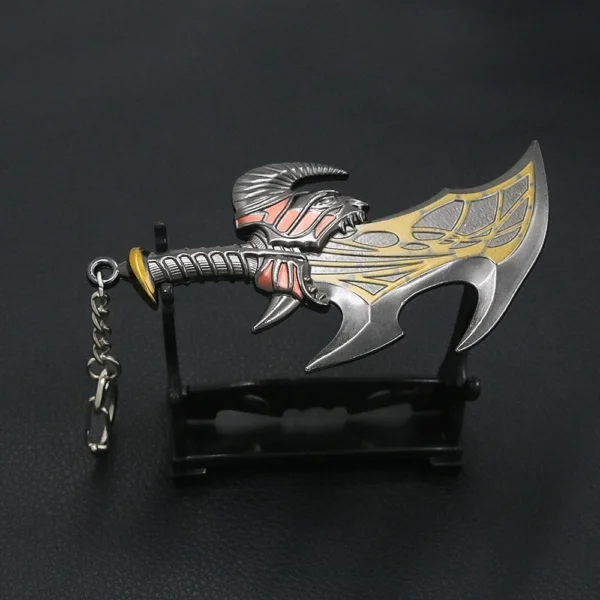 New God of War 5 Ragnarok Keychain Thor's Hammer Mjolnir Key Chain Levitan's Axe Keyring Blades of Exile Chaos Game Accessories - Image 9