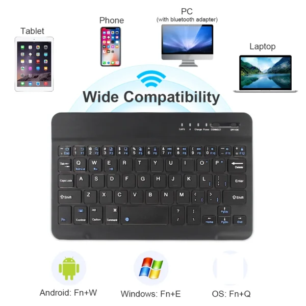 Bluetooth Wireless Keyboard Mini Keyboard For MacBook iPad 2.4G Rechargeable Gaming Receiver For Android iOS Windows - Image 6