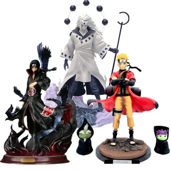 Japanese Anime Hand-made Naruto Nine-Tails Naruto Shippuden Uchiha Itachi Six Knife Class Toad Naruto Collection Toys