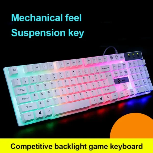 Computer Colorful Backlit Keyboard Gaming Keyboard Wired Keyboard For Desktop Laptop Computer Peripherals For Desktop Laptop